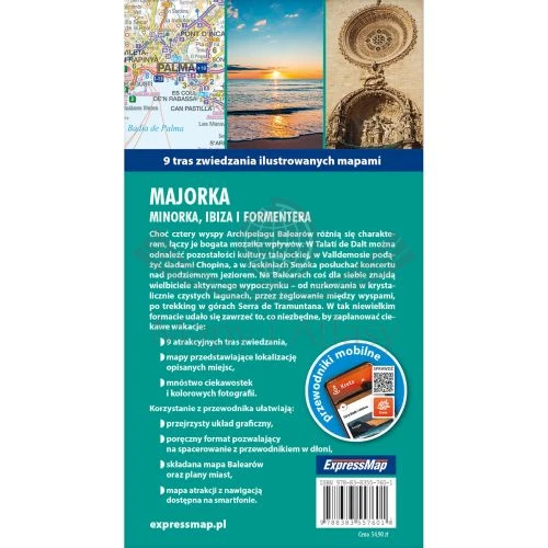 Majorka, Minorka, Ibiza, Formentera. Przewodnik light + laminowana mapa ExpressMap. Okładka tył