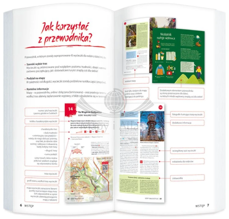 Sudeckie szlaki z dziećmi. Przewodnik. ExpressMap. Przykładowe strony 1