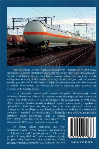 Atlas wagonów towarowych. Kolpress. Okładka tył
