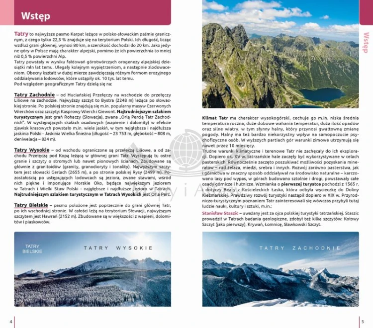 Tatry Polskie. Trasy spacerowe. Przewodnik wydawnictwa Compass. Przykładowe strony