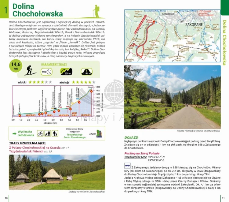 Tatry Polskie. Trasy spacerowe. Przewodnik wydawnictwa Compass. Przykładowe strony