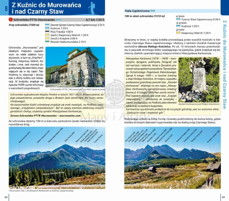 Tatry Polskie. Trasy spacerowe. Przewodnik wydawnictwa Compass. Przykładowe strony