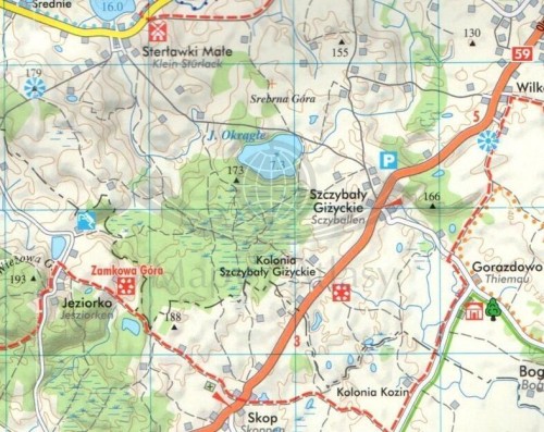 Mazury. Kraina Wielkich Jezior. Mapa turystyczna. Wyd. 2026. TopMapa. Przykładowa strona