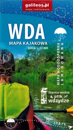 Wda. Laminowana mapa kajakowa 1:65 000. Wyd.2026. Galileos. Okładka