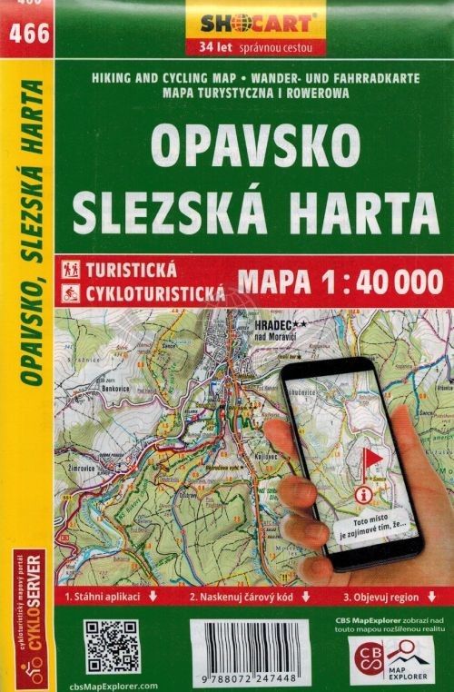 Opawa / Opavsko, Slezska Harta. Mapa turystyczna 466. Shocart