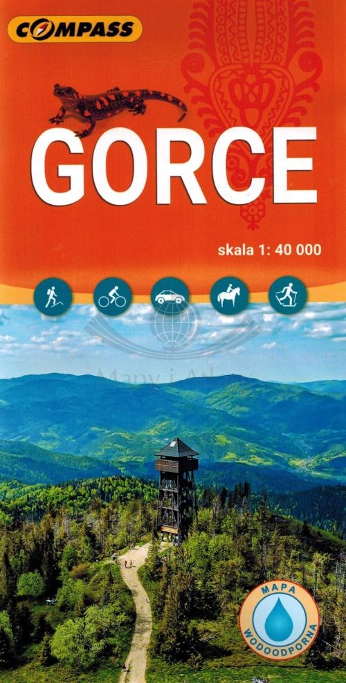 Gorce 1:40 000. Laminowana mapa turystyczna. Wyd. 2026. Compass