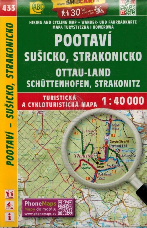 Pootavi - Susicko, Strakonicko. Mapa turystyczna 433. Shocart