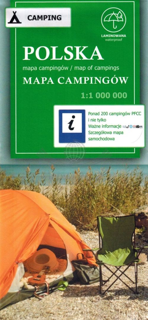 Polska 1:1 000 000. Wodoodporna mapa samochodowa campingów. Wyd. 2026. Euro Pilot
