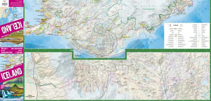 Islandia 1:500 000. Laminowana mapa samochodowo-turystyczna wydawnictwa TerraQuest. Pierwsza strona