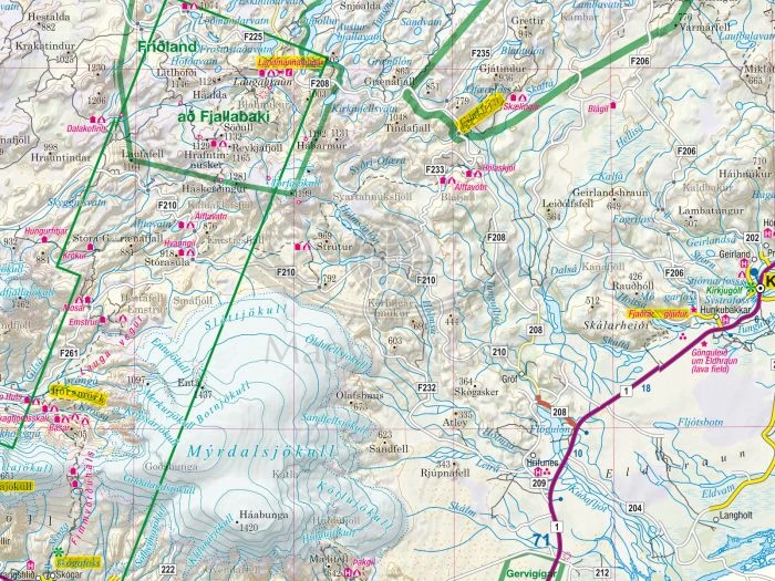 Islandia 1:500 000. Laminowana mapa samochodowo-turystyczna wydawnictwa TerraQuest. fragment 1
