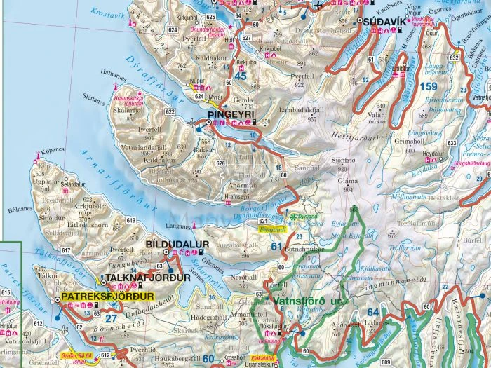 Islandia 1:500 000. Laminowana mapa samochodowo-turystyczna wydawnictwa TerraQuest. fragment 2