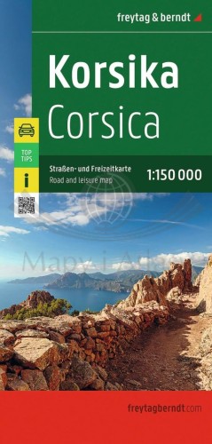 Korsyka 1:150 000. Mapa samochodowo-turystyczna wydawnictwa Freytag Berndt. Okładka