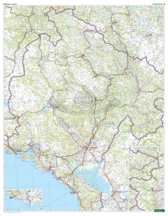 Czarnogóra 1:150 000. Mapa samochodowo-turystyczna wydawnictwa Freytag Berndt. Pierwsza strona