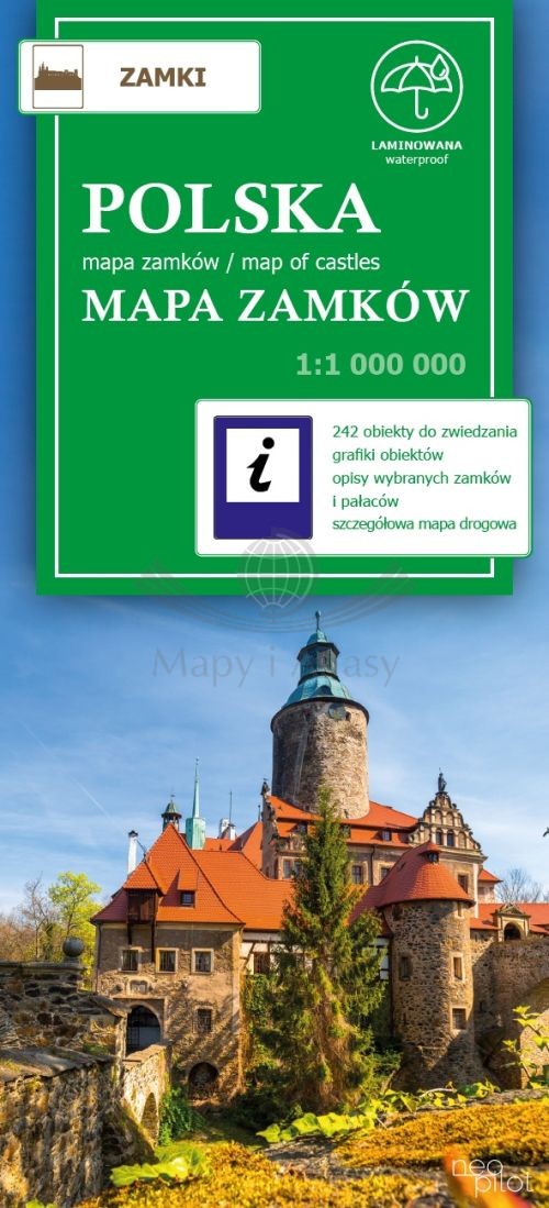 Polska 1:1 000 000. Wodoodporna mapa turystyczna zamków Polski. Wyd. 2026. NEO-PILOT