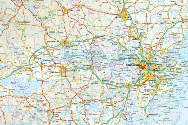 Szwecja południowa 1:500 000. Wodoodporna mapa samochodowo-turystyczna wydawnictwa Know-How. Fragment
