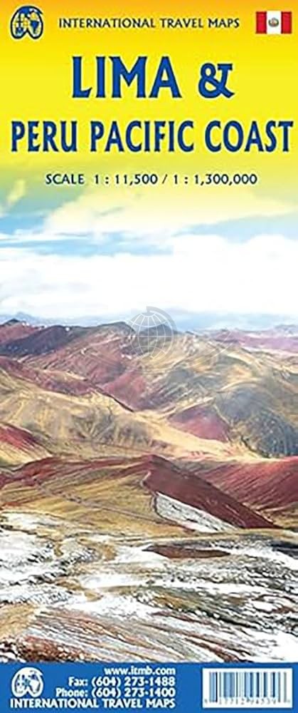 Lima i Peru - wybrzeże Pacyfiku 1:11 500 / 1:1 300 000. Plan miasta / Mapa samochodowo-turystyczna. Wyd. 2026. ITMB