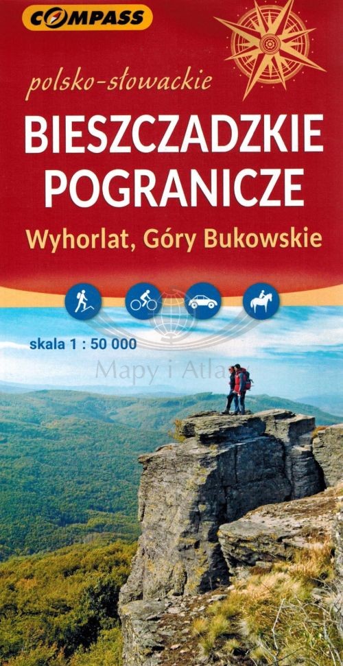 Bieszczadzkie pogranicze polsko-słowackie. Wyhorlat, Góry Bukowskie. Mapa turystyczna. Wyd.2026. Compass