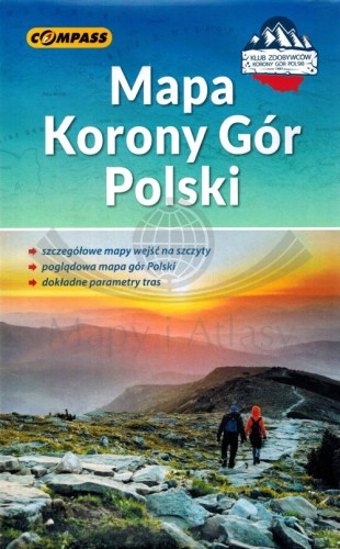 Korona Gór Polski. Mapa turystyczna wydawnictwa Compass. Okładka