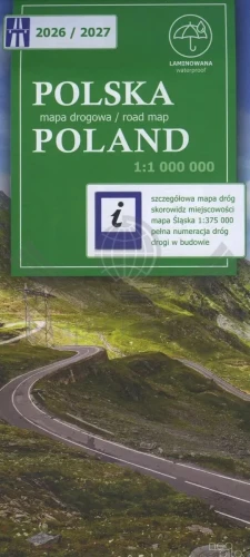 Polska 1:800 000. Jednostronna, wodoodporna mapa samochodowa wydawnictwa NEO-PILOT. Okładka