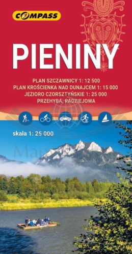 Pieniny 1:25 000. Mapa turystyczna wydawnictwa Compass. Okładka