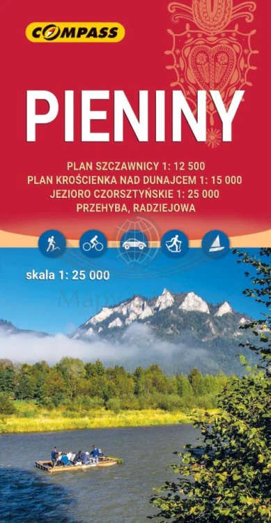 Pieniny 1:25 000. Mapa turystyczna wydawnictwa Compass. Okładka