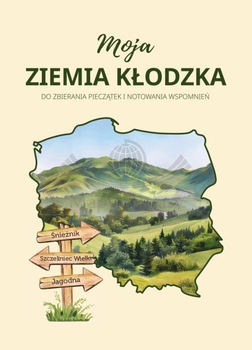 Książeczka "Moja Ziemia Kłodzka" do zbierania pieczątek i notatnik. Okładka