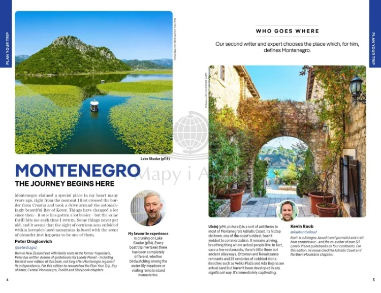 Czarnogóra / Montenegro. Przewodnik wydawnictwa Lonely Planet. Przykładowe strony 1
