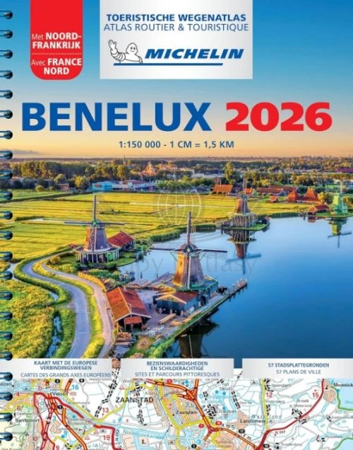 Beneluks 1:150 000. Atlas samochodowo-turystyczny wydawnictwa Michelin. Okładka