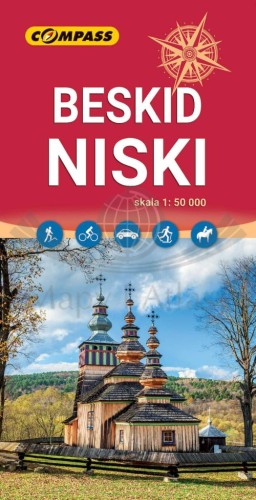 Beskid Niski 1:50 000. Mapa turystyczna wydawnictwa Compass. Okładka