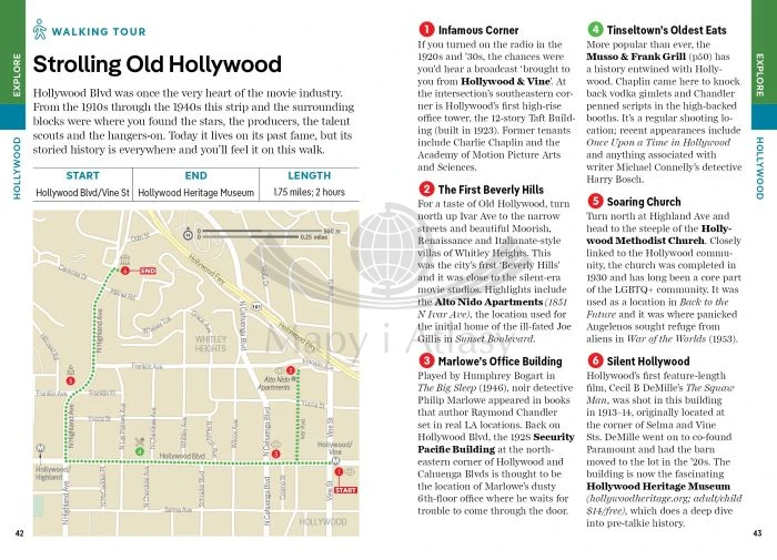 Los Angeles. Przewodnik wydawnictwa Lonely Planet. Przykładowe strony 8