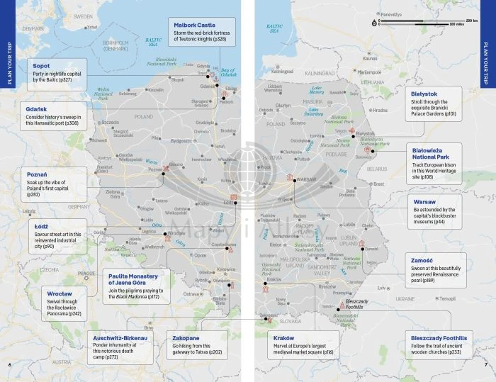 Polska / Poland. Przewodnik wydawnictwa Lonely Planet. Przykładowe strony 1