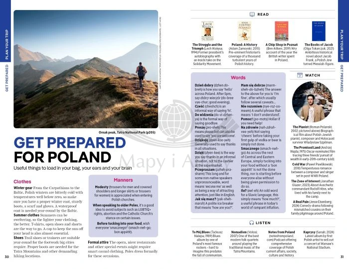 Polska / Poland. Przewodnik wydawnictwa Lonely Planet. Przykładowe strony 5