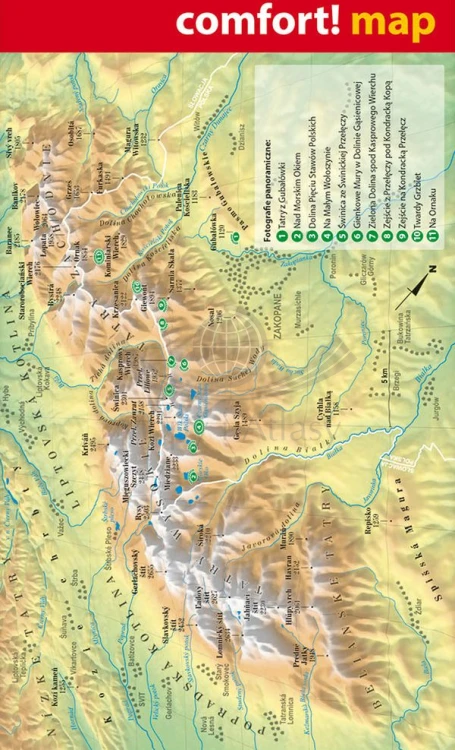 Tatry 1:28 000. Laminowana mapa panoramiczna wydawnictwa ExpressMap. Zasięg