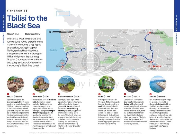 Gruzja, Armenia, Azerbejdżan. Przewodnik wydawnictwa Lonely Planet. Przykładowe strony 3