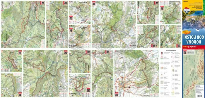 Korona Gór Polski. Laminowana mapa turystyczna wydawnictwa ExpresMap. Pierwsza strona