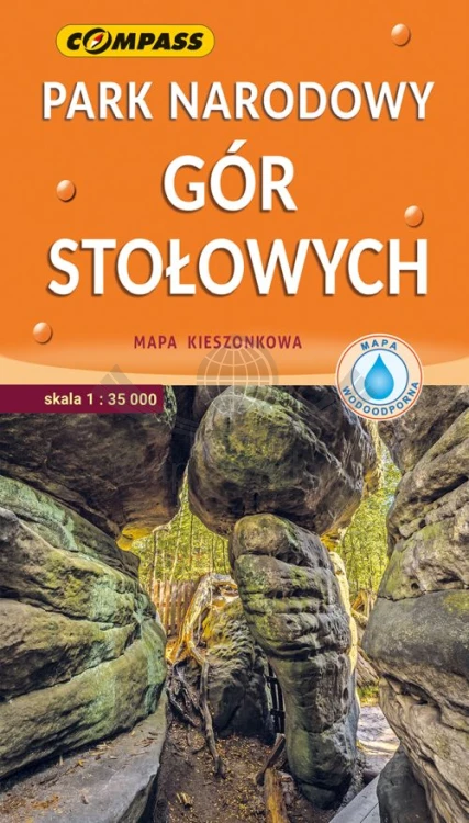 Park Narodowy Gór Stołowych 1:35 000. Laminowana mapa kieszonkowa wydawnictwa Compass. Okładka