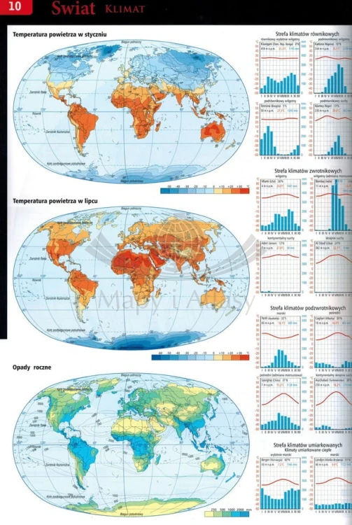 Szkolny atlas geograficzny wydawnictwa Demart. Przykładowa strona