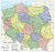 Polska. Dwustronna minimapa / podkładka pod mysz. Administracyjna i fizyczna - strona administracyjna