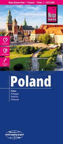 Polska 1:675 000. Wodoodporna mapa samochodowo-turystyczna wydawnictwa Reise Know-How. Okładka