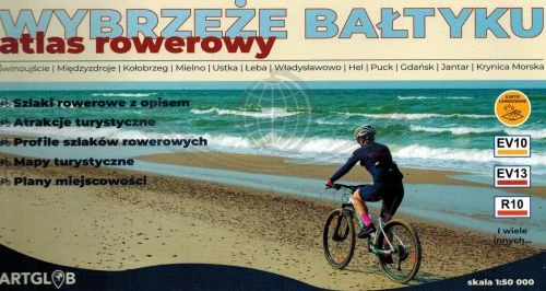 Wybrzeże Bałtyku 1:50 000. Laminowany atlas rowerowy wydawnictwa Art-Glob. Okładka