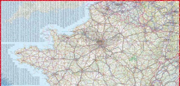 Francja 1:1 100 000. Laminowana mapa samochodowa wydawnictwa ExpressMap. Druga strona