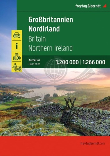 Wielka Brytania i Irlandia Północna. Atlas samochodowy wydawnictwa Freytag &amp; Berndt. Okładka
