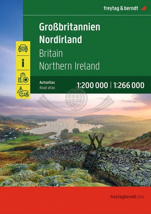 Wielka Brytania i Irlandia Północna. Atlas samochodowy wydawnictwa Freytag &amp; Berndt. Okładka