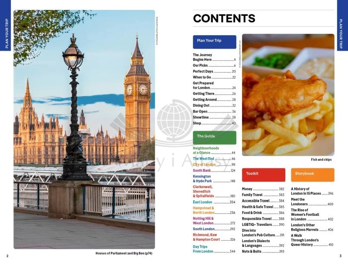 Londyn / London. Przewodnik wydawnictwa Lonely Planet. Spis treści