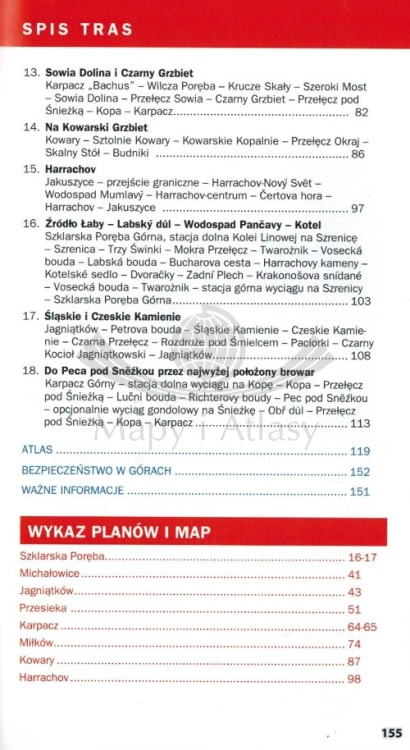 Karkonosze. Ilustrowany przewodnik z mapami wydawnictwa Galileos. Spis treści 2