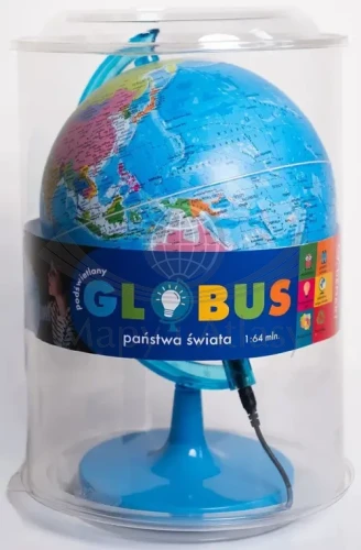 Globus polityczny 20 cm. Podświetlany.
