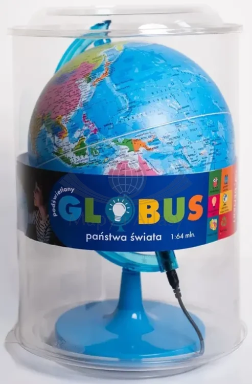 Globus polityczny 20 cm. Podświetlany.