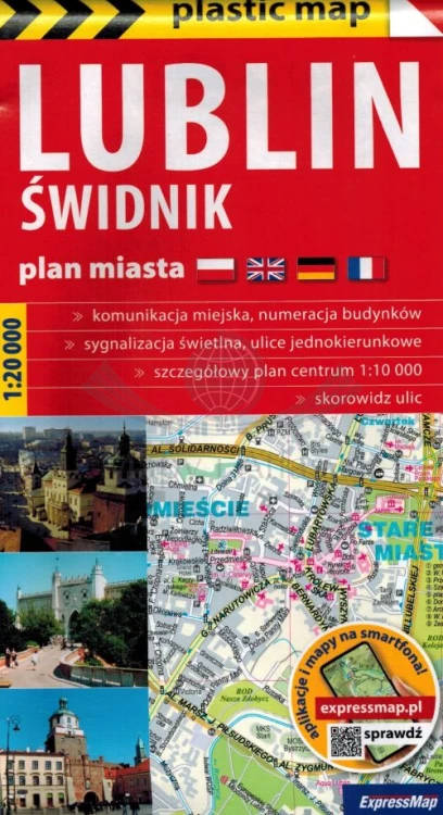 Lublin i Świdnik 1:20 000. Foliowana mapa / Plan miasta wydawnictwa Expressmap. Okładka
