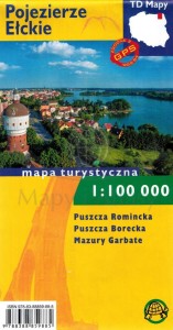 Pojezierze Ełckie. Mapa turystyczna. TD Mapy. Okładka