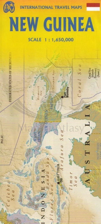 Nowa Gwinea 1:650 000. Mapa turystyczna wydawnictwa ITMB. Okładka